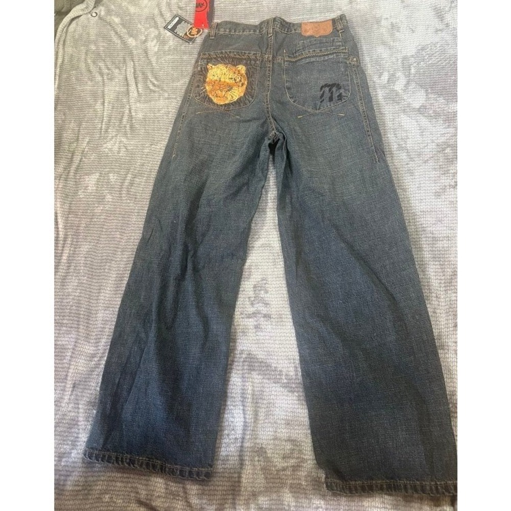 Mecca Jeans Vintage Wide Leg Baggy Skater‎ Denim Dark Wash NWT 28X29.
